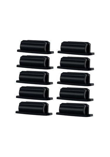 Ganzhoushop 10 Adet Yapışkan Silikon Kalem Tutucu Masa Klipsi Kalem Boya Fırçası Çıkarılabilir Kalem Klipsi Pano Ofis Bülten Panosu Carblack