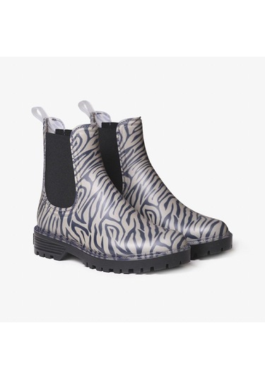 Yağmur Botu Kadın Diğer Calvi Toni Pons Ankle Boot Water Zebra Bej - Lacivert