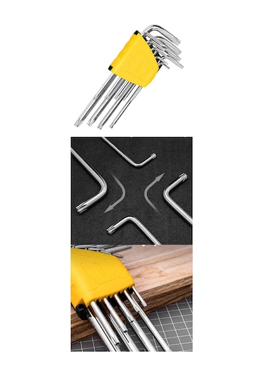 Turk Yıldız Torx Combination 9 Parça Alyan Seti
