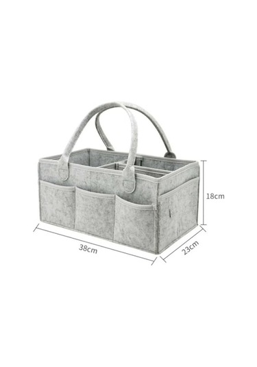 Keçe Bebek Bezi Çantası, Anne Ve Bebek İçin Saklama Çantası, Seyahat Saklama Çantası, Günlük İhtiyaçlar İçin Saklama Çantası, Bebek Bezi Çantası, Gri Diğer