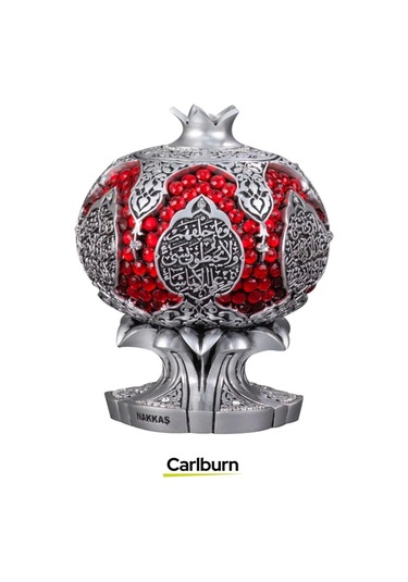 Özel Üretim Kutulu Antik Gümüş Canlılık Pozitiflik Dekoratif Ayet-el Kürsi Bereket Nar Boytu Biblo