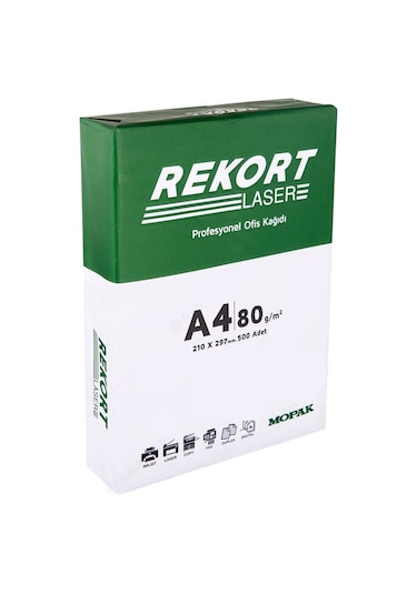 Mopak Fotokopi Kağıdı 80 Gr A4 Rekort 1 Paket