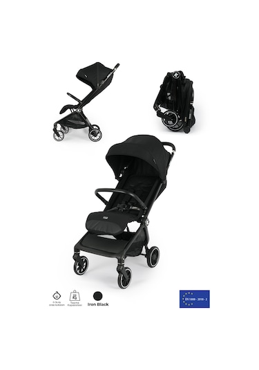 Kanz Bold Autofold Kabin Boy Bebek Arabası Ironblack