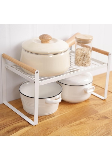 Homyl Sayaç Rafları Masaüstü Organizatör Banyo Anti Beyaz S