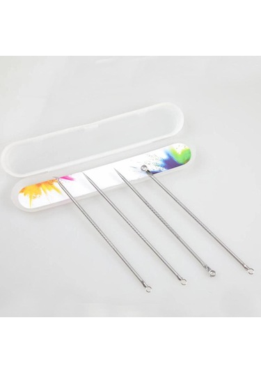 Suntek Siyah Nokta Çıkarıcı Alet Kiti Sivilce 4-adet-gümüş 4 Adet Gümüş