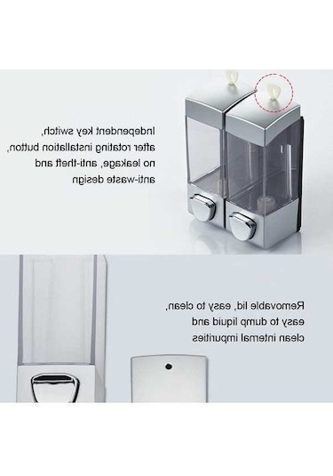 Tongxida Presli Monte Mat Manuel Bosphorusboutique Şişe Şampuan Sabunluk Dispenseri El Duvara Kafa Yıkama Vücut Sones Çift Hk Diğer