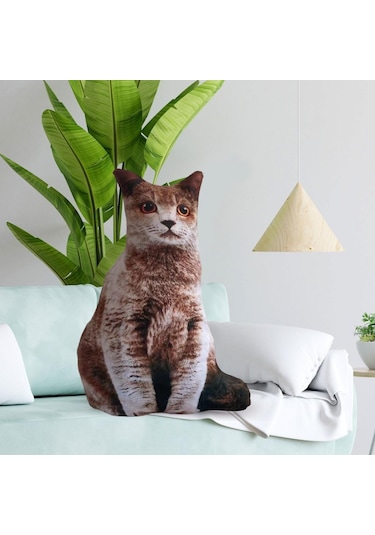 Suntek 3d Simülasyon Kedi Peluş Oyuncak Gerçekçi Sevimli