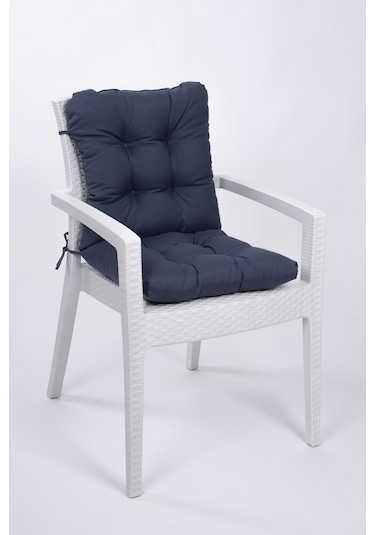 Altınpamuk Neva Pofidik Arkalıklı Özel Dikiş Sandalye Minderi Petrol