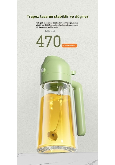 Eternal Lucka Kapalı Presli Yağ Püskürtme Şişesi Beyaz 470 ML