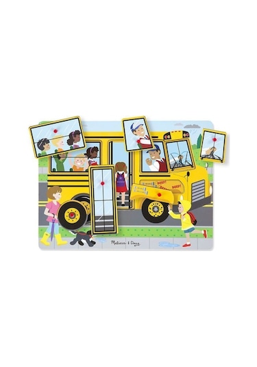 Melissa&Doug Ahşap Sesli Yapboz - The Wheels On The Bus