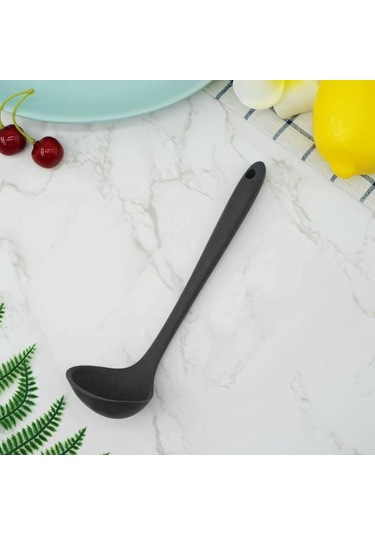 2 Adet Isıya Dayanıklı Silikon Pota Kaşık Uzun Saplı Asılı Delik Yapışmaz Karıştırma Kaşığı Mutfak Pişirme Gereçleri