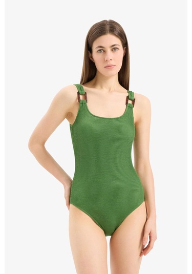 DeFacto Regular Fit Bürümcük Mayo-Fall in Love T8005AZ25SMGN774 Yeşil DeFacto Regular Fit Bürümcük Mayo-Fall in Love T8005AZ25SMGN774 Yeşil