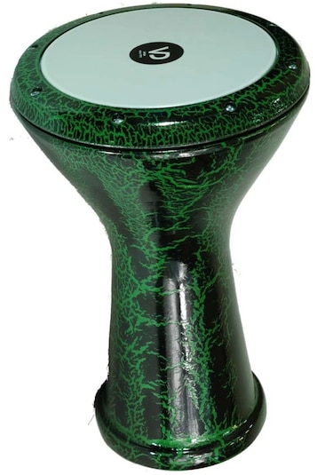 Vatan Darbuka 5 No Yeşil Çatlak Boyalı Profesyonel Mısır Darbuka Döküm Çömlek Doumbek