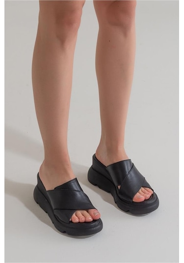 Zeyn Shoes 7673 Siyah Kadın Terlik 001