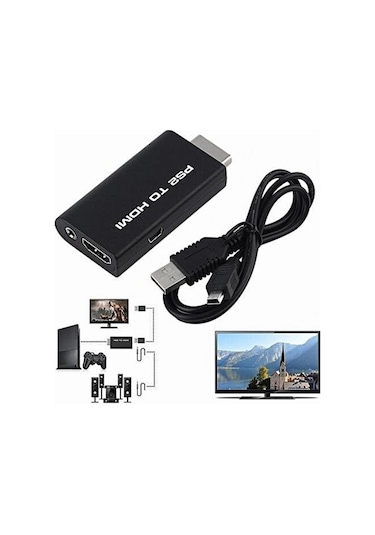 Ps2 To Hdmi Tv Kablosu Çevirici Adaptör Dönüştürücü Playstation 2