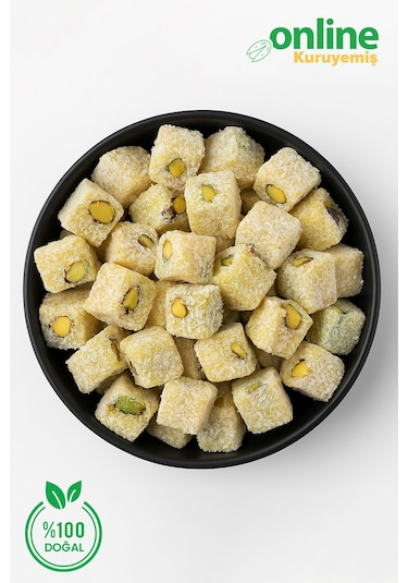 Online Kuruyemiş Antep Fıstıklı Safranlı Lokum 1000 Gr