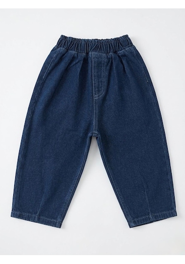 Magu Unisex Çocuk Pamuklu Koyu Lacivert Denim Pantolon