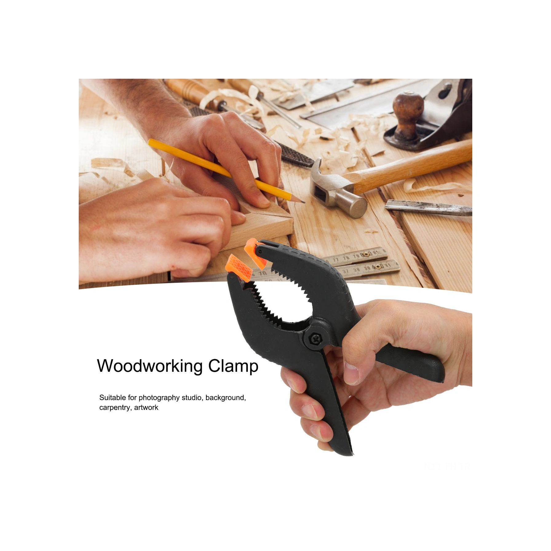 Folinda Plastik Nilon 15.2cm 6 İnç Yaylı Klemp - Ahşap İşleri, Foto Stüdyosu, Dıy Projeleri İçin Dayanıklı Tutucu Araç