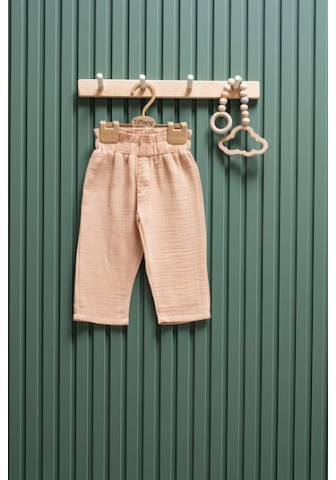 Kız Bebek Müslin Fırfırlı Alt 6 Ay 3 Yaş %100 Pamuk Bej