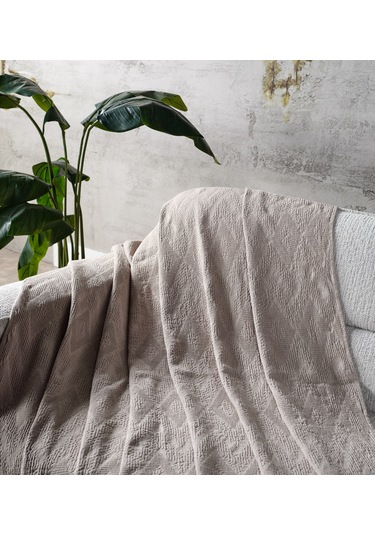 Adora Koltuk Şalı Bej - 130x170 Cm