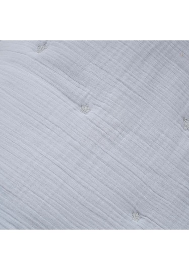 Royale Gri %100 Pamuk Müslin Nakışlı Private Bebek Yorgan Seti