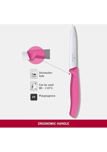 Victorinox Düz Ağızlı Soyma Bıçağı 10 CM Pembe