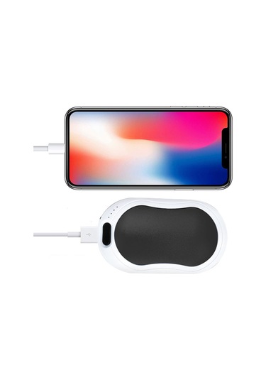 Anjiexun El Isıtıcıları 10000mah Uzun Ömürlü Usb El Isıtıcıları Taşınabilir Siyah
