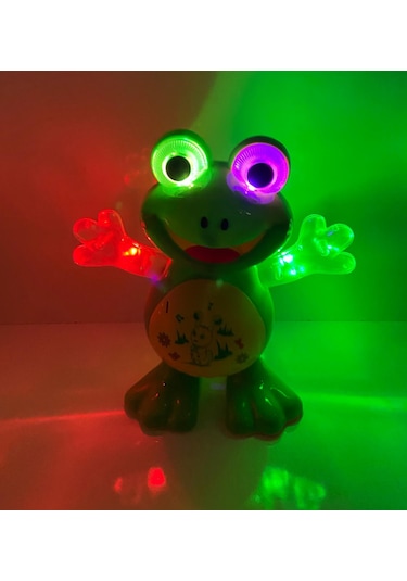 Pilli Dans Eden Işıklı Müzikli Kurbağa