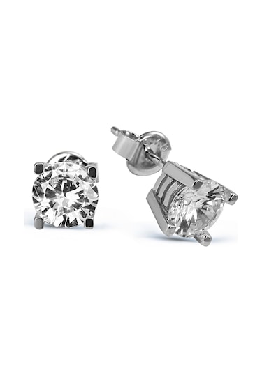 Argentum Concept 925 Ayar Gümüş Tek Taş Küpe - K028801