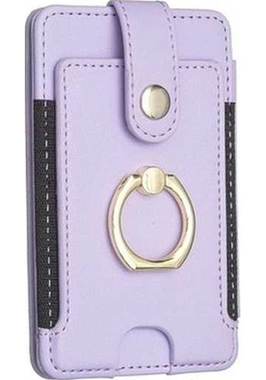 Trendooze Linjinxu Bfk03 Metal Halka Kart Çantası Cep Telefonu Sticker Mor Diğer