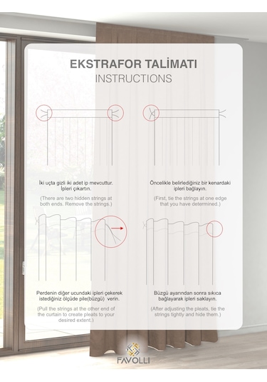 Br Favolli Kadife Dokulu Kahverengi Ada Fon Perde Ekstrafor Büzgülü Dream Series Kahverengi