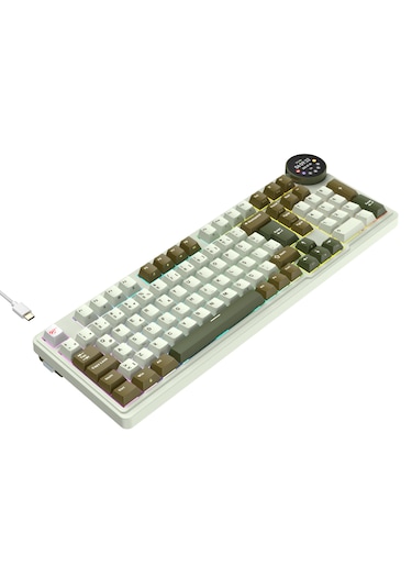 Havit Gamenote Kb923l Pro Tri-mode Kablosuz Mekanik Rgb Oyuncu Klavyesi Lcd Ekranlı