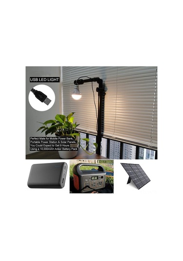 Vkemall 2 Adet 2.5 Metre Kablolu Usb Kamp Lambası - 650lm Isık, 3000k Sıcak Beyaz, 120 Derece Açı, 5v Dc Giriş