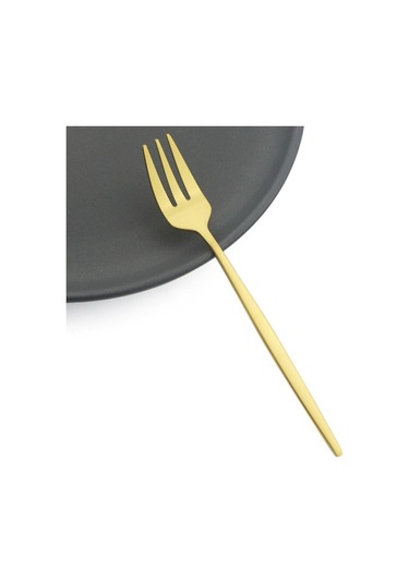 Yeşil Ve Altın 6 Adet Renkli Çatal Seti Çay Kek Aperatif Çatal Yemek Takımı Çatal Bıçak Takımı Mat Paslanmaz Çelik Sofra Tatlı Meyve Çatalı Gümüş Seti Yeşil -  Altın