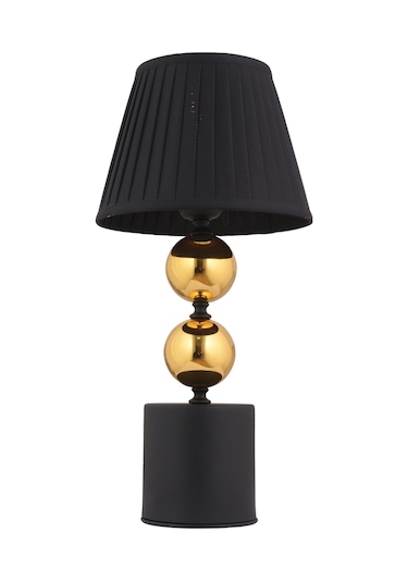 Fragile Siyah Şapkalı Gold Masa Lambası Modern Tasarım Salon-Yatak Odası Abajur Diğer
