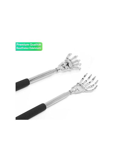 Sırt Kaşıyıcı Uzayabilen El Şeklinde Metal Sırt Kaşıma Aleti 1 Adet- Kaşıyıcı Masaj Aleti Siyah