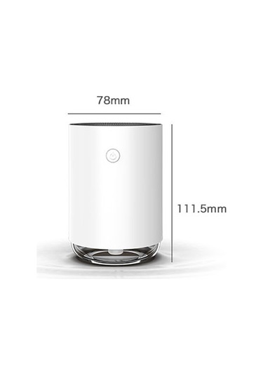 Padalink Beyaz Mini Nemlendirici: Sürekli/aralıklı Sprey Modu, Gece Işığı, Otomatik Kapanma, 220ml Kapasite, Ultra Sessiz