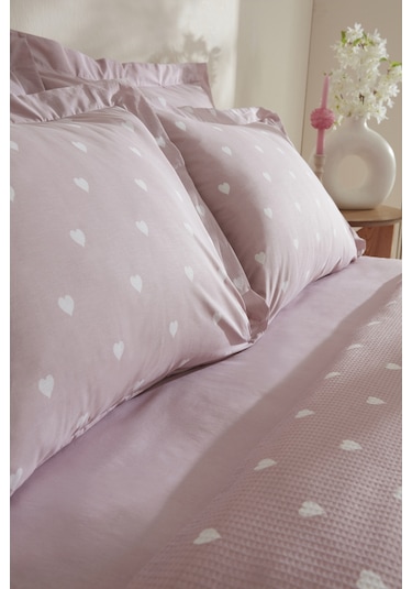 Karaca Home Amour %100 Pamuk Çift Kişilik Pike Takımı Pembe Pembe