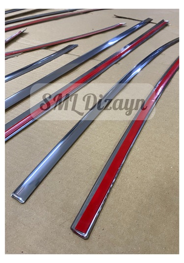 Audi A3 2013-2020 Sedan Krom Cam Çıtası Tamtur Nikelaj Çıtası