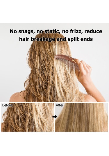 Suofeng Kadınlar İçin Sandal Ağacı Tarağı - İnce Dişli Statik Önleyici Ahşap Saç Tarağı, Doğal Dolaşma Önleyici Saç Bakım Tarakı Statiksiz