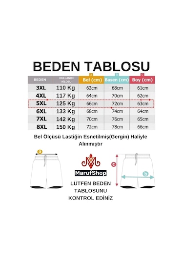 Büyük Beden 110 - 155 Kilo Arası İçin Uygun Bedenli Cepleri Nakış Detaylı Likralı Penye Erkek Şortu Haki