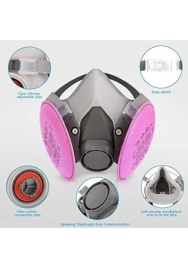 Trendooze 6200 İle 2097 Gaz Maskesi - Formaldehit Ve Sprey Boya Filtreli