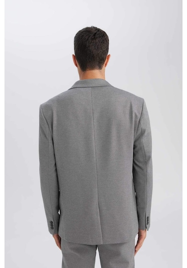 Defacto Modern Fit Astarlı Blazer Ceket C5990AX24AUAR4 Antrasit Defacto Modern Fit Astarlı Blazer Ceket C5990AX24AUAR4 Antrasit