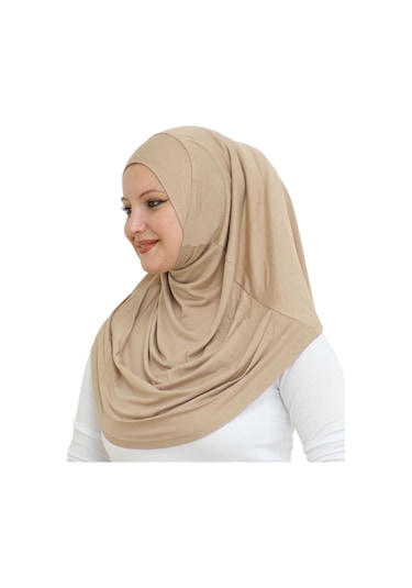 Hazır Giyim Türban Yumuşak Başörtü Şal - Koyu Vizon Koyu Vizon