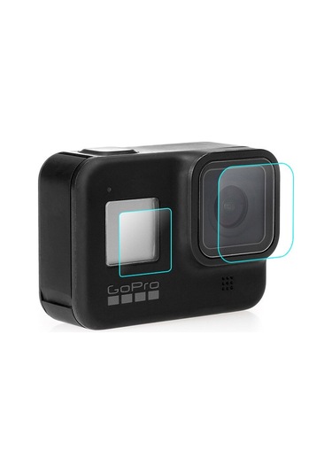 Ayex Hero 8 Temperli Cam Ekran Koruyucu Gopro Hero 8 Uyumlu