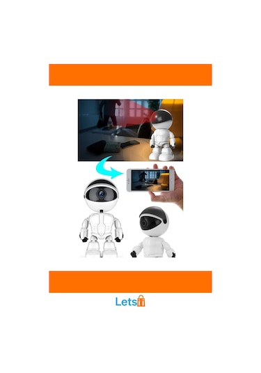 Robot Görünümlü Wi Fi Bebek Kamerası 355 Hareketli Gece Görüşlü