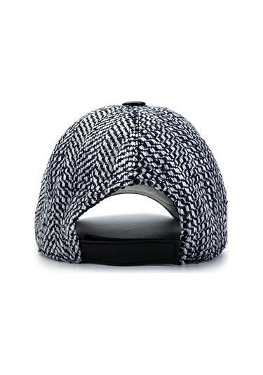 Tamer Tanca Erkek Deri & Tekstil Lacivert/beyaz Şapka 524 1121 Sapka Sk24-25 Lacı/byz Dsnl Lacivert - Beyaz