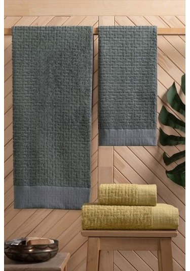 Toyigoo Toyigoo Altınbaşak Bambi Banyo Seti Antrasit Hardal Renkli