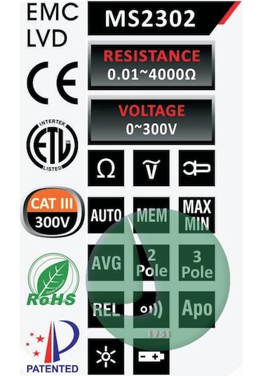 Mastech Ms2302 Toprak Direnci Test Cihazı - Meger