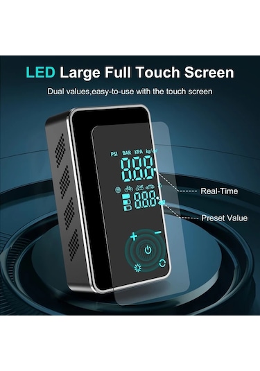 Xuweiwei Siyah Arabalar Bisikletler Basketbol Toplari Icin Tasinabilir Kablosuz Elektrikli Lastik Pompasi